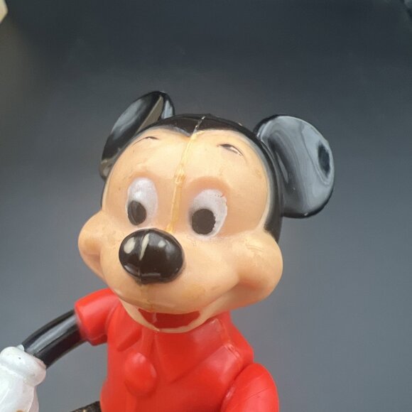 VTG Mickey Mouse on Tricycle that Pedals 1977 Walt Disney Productions Hong Kong - Picture 8 of 15